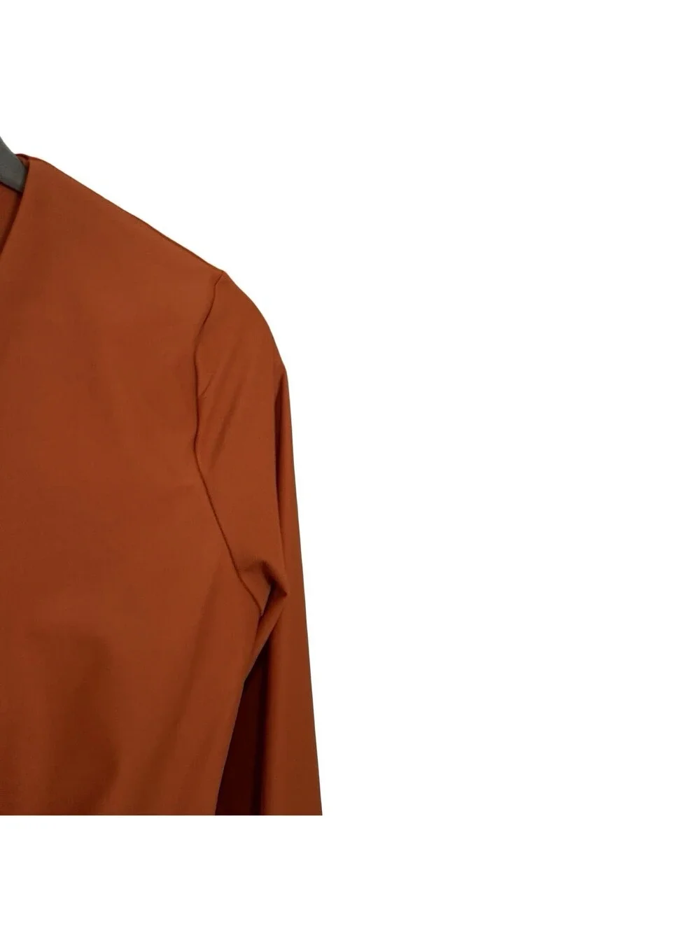 La Muse Cropped Swim Top Women’s Size XL Orange Long Sleeved NWT